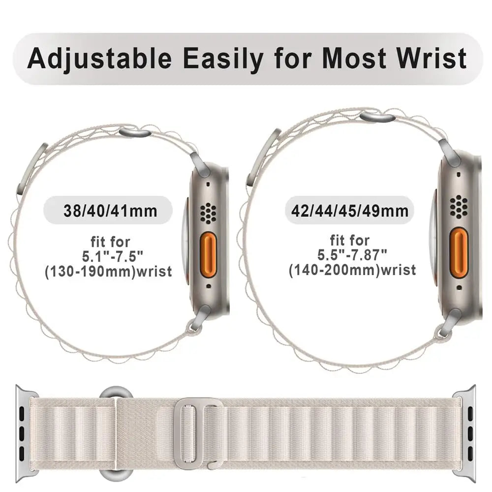 Cinturino Apple iWatch Alpine 49 - 44 - 40 - 45 - 41 - 42 - 38mm 49 - 44 - 45mm  iWatch series 7 6 3 se 8 Ultra 49