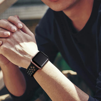 Sport Strap for Apple Watch 46mm 44mm 40mm 42-38-41mm 45mm Breathable Bracelet iWatch Series 10 9 8 7 6 SE 5 3 Ultra 2 49mm