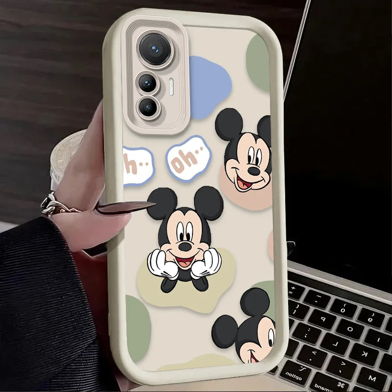 Disney Mickey Minnie Cassa Del Telefono per Xiaomi Poco F7 F6 F5 F4 F3 M5s C65 C75 C71 X7 X6 X5 X4 GT X3 NFC M7 M6 Pro 4G 5G Della Copertura Posteriore