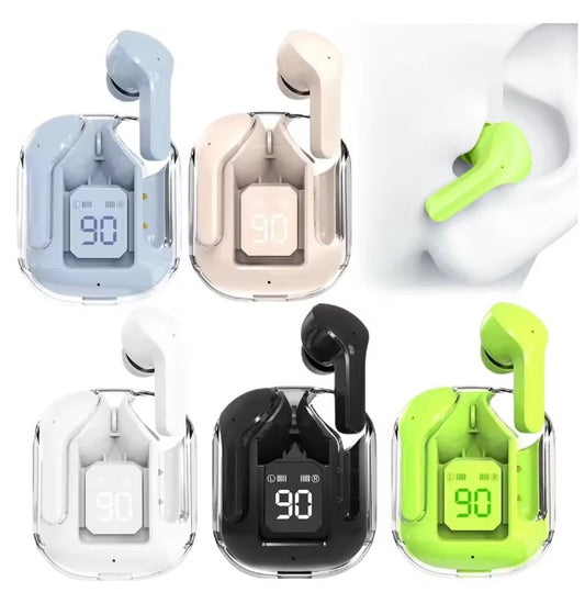 Airpod Bluetooth. display digitale, noise reduction